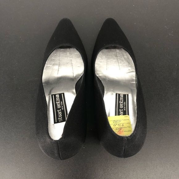 Stuart Weitzman Black Crystal Metal High Heels Pumps with Box - Picture 9 of 16